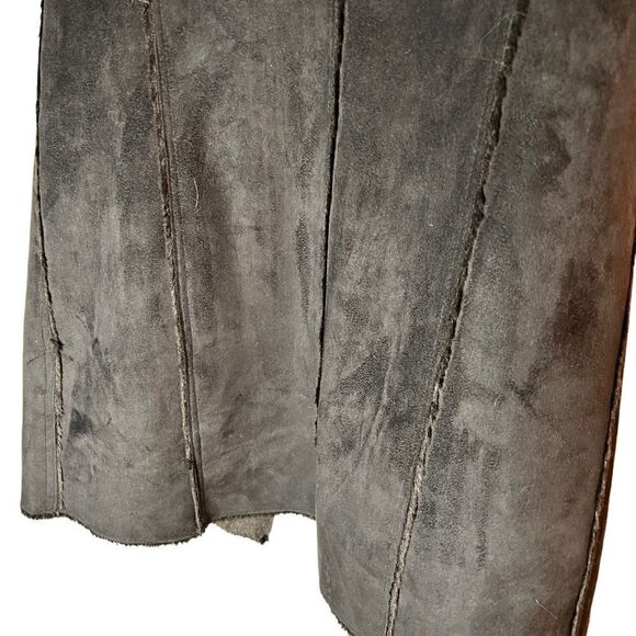 Dennis by Dennis Basso black faux suede and fur vest S - Picture 11 of 16
